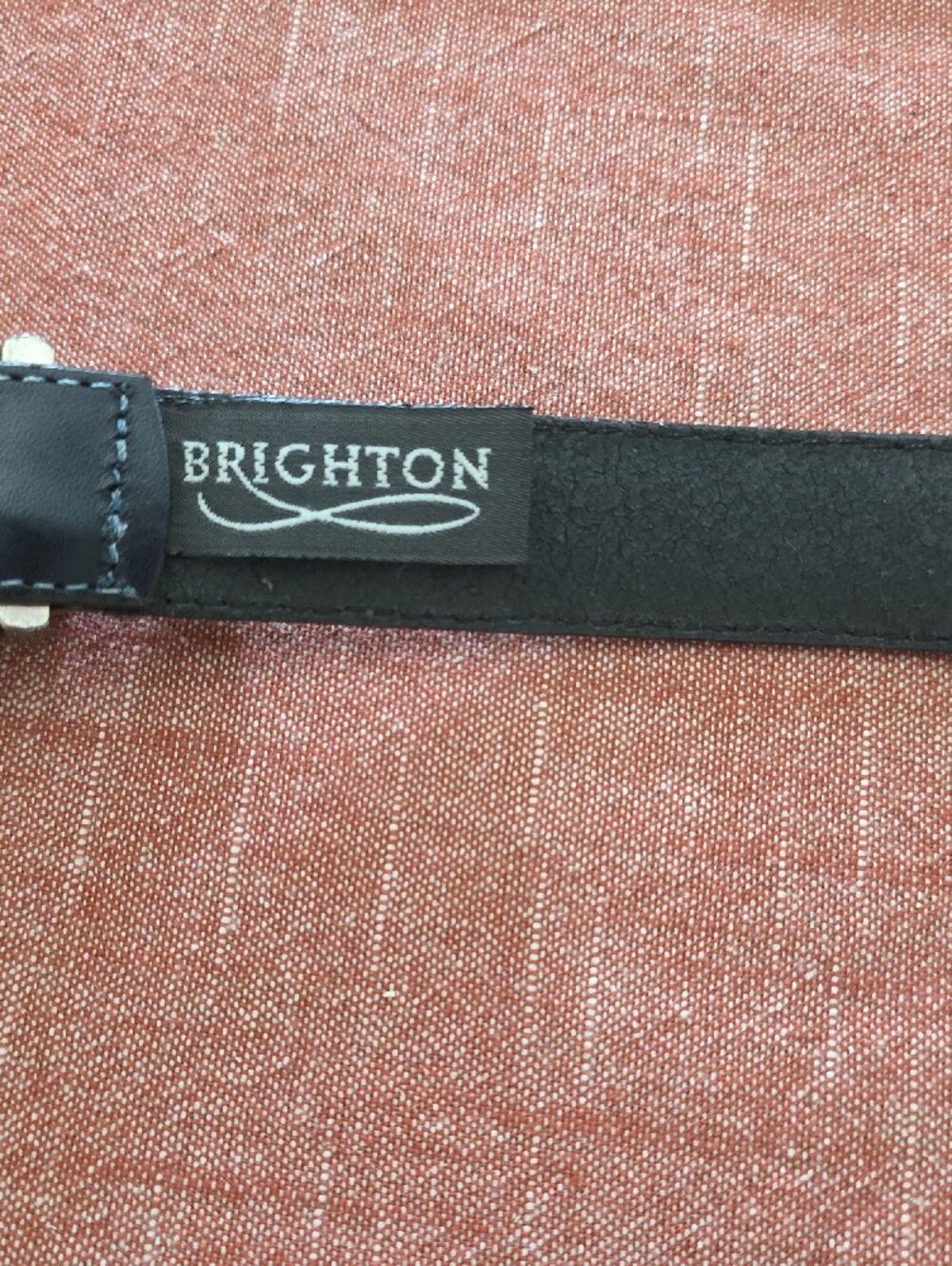 Vintage Brighton Black Leather Strap with Branded Tab - Picture 2 of 11